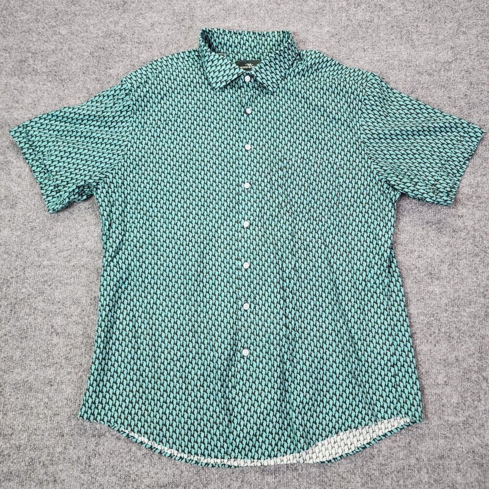 Rodd & Gunn 100% Cotton Button-up Woven in Italy Men's 2XL Sports Fit Bird Print